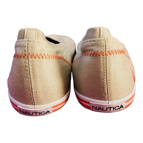 Nautica NWOT Tan Metallic Slip Ons Style Size 8.5 - Picture 3 of 10